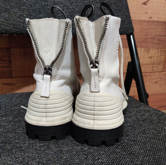 White Combat Boots - Picture 3 of 4